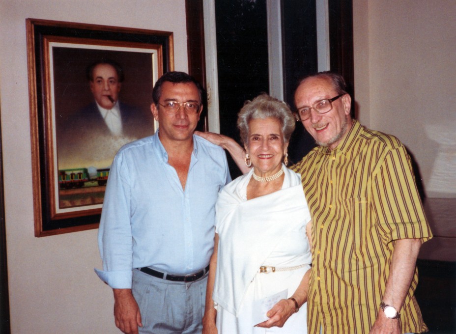 14 Turibio Santos, Olga Coelho and Duarte in the Villa Lobos Museum, Rio de Janeiro, April 1991.